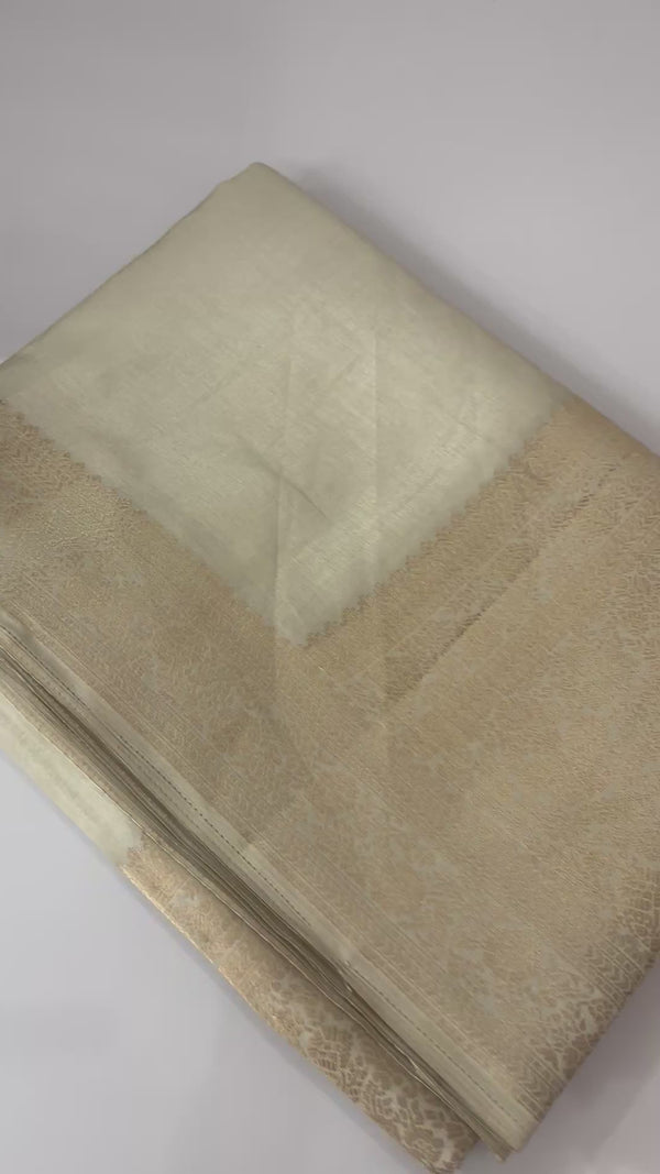 Banarasi blended tussar saree with zari weaving - MS76445