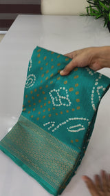 Semi silk saree MSBS129 TealBlue