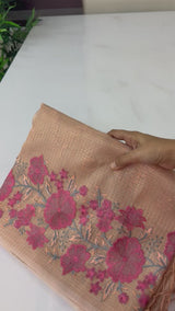 Tissue silk saree with embroiodery MSDH17