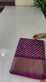 Semi silk saree MSBS122 Purple