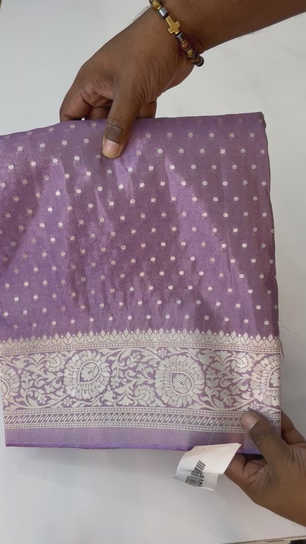 Banarasi tissue Georgette saree SYACRIY Lavender