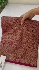 Banarasi semi katan saree SHKNSNM Maroon