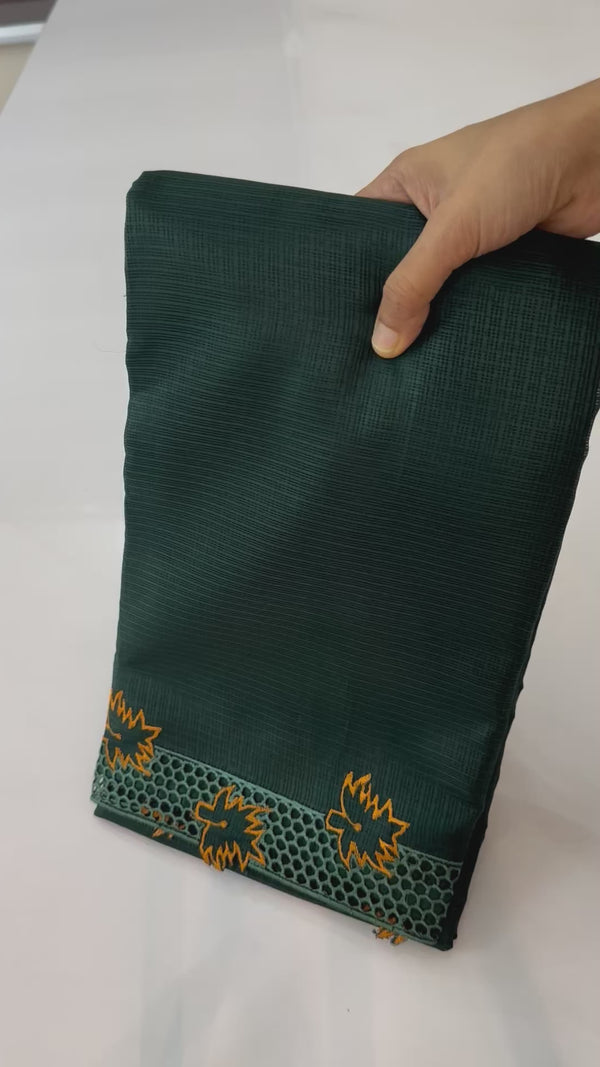 Kota checks saree with cutwork border MCBV39