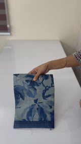 Pure printed tussar silk saree with blouse- MTSB7