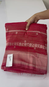 Banarasi crush georgette saree- MS1341 ReddishOrange