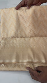 Banarasi soft silk saree MKSS1454 Cream