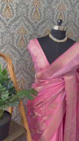 Crepe tissue silk saree with blouse MA32321