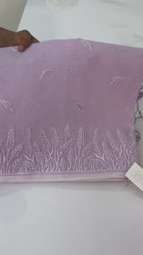 Kota silk embroidery saree MS8890 Lavender